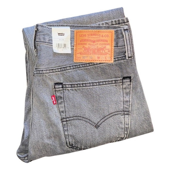 Levi's® Premium 501® '93 Straight Fit Men’s Jeans Gaze at Abyss - Grey - Picture 4 of 16